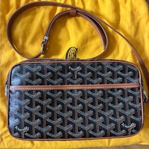 Goyard Cap Vert crossbody bag in Black and Tan